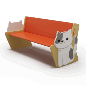 Скамейка "Кот"
